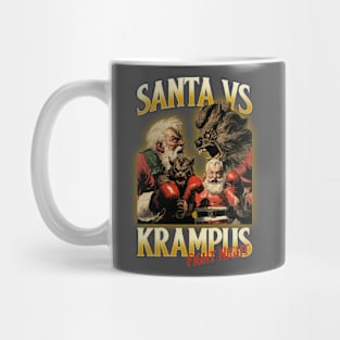 Santa VS Krampus Fight Night Mug